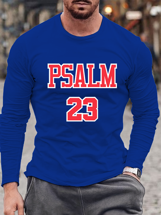Psalm 23 Christian Cotton Long Sleeve T-Shirt