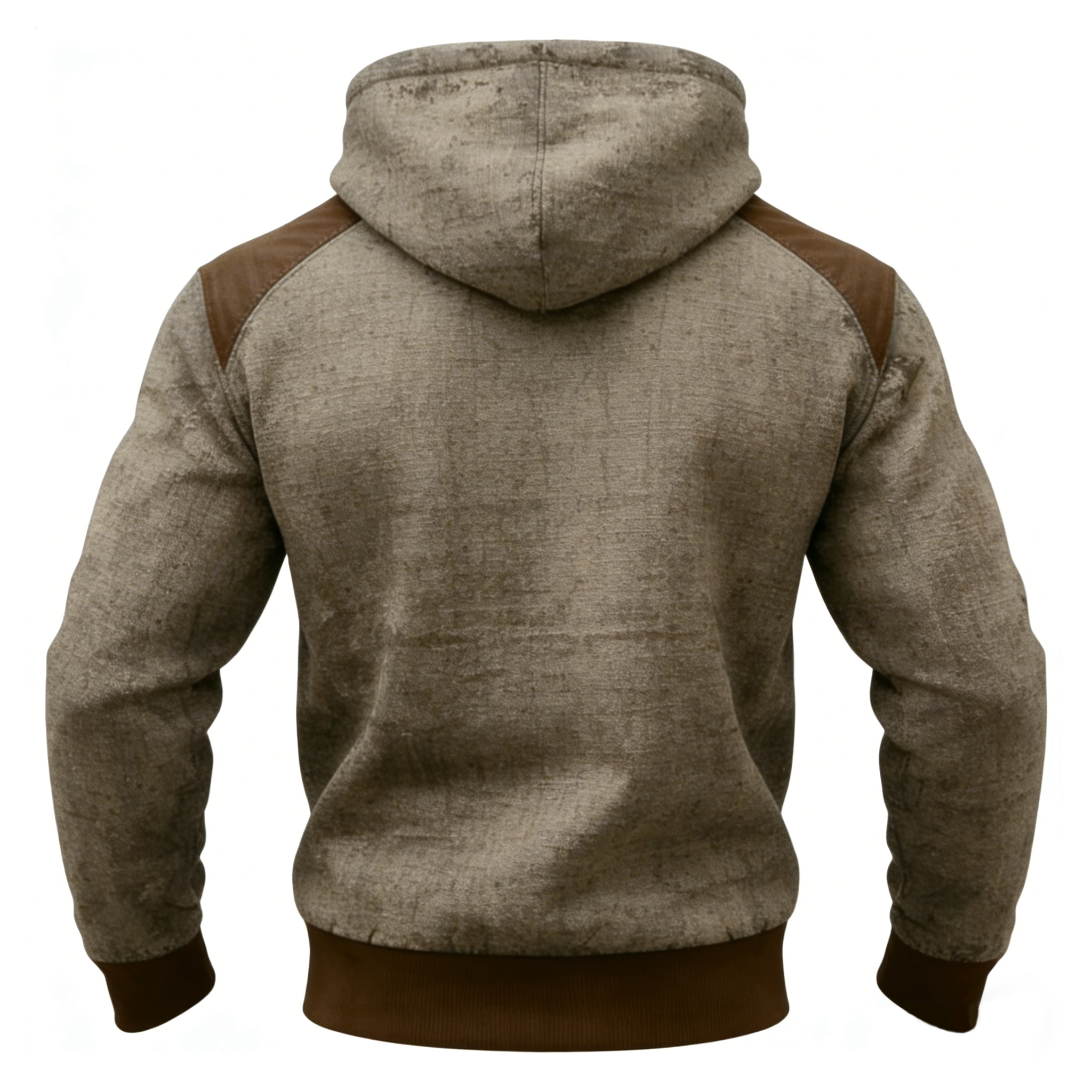 Celtic Retro Viking Hoodie with Nordic Fleece Collar & Vegvisir