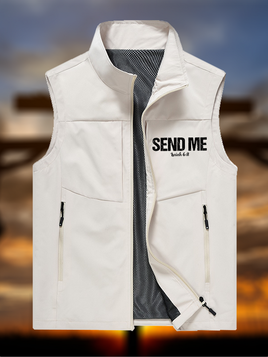 Isaiah 6:8 - SEND ME Jesus God Christian Outdoor Quick-dry Vest