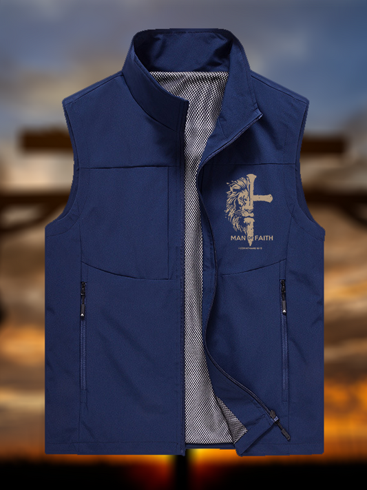 Man of Faith Jesus God Christian Outdoor Quick-dry Vest