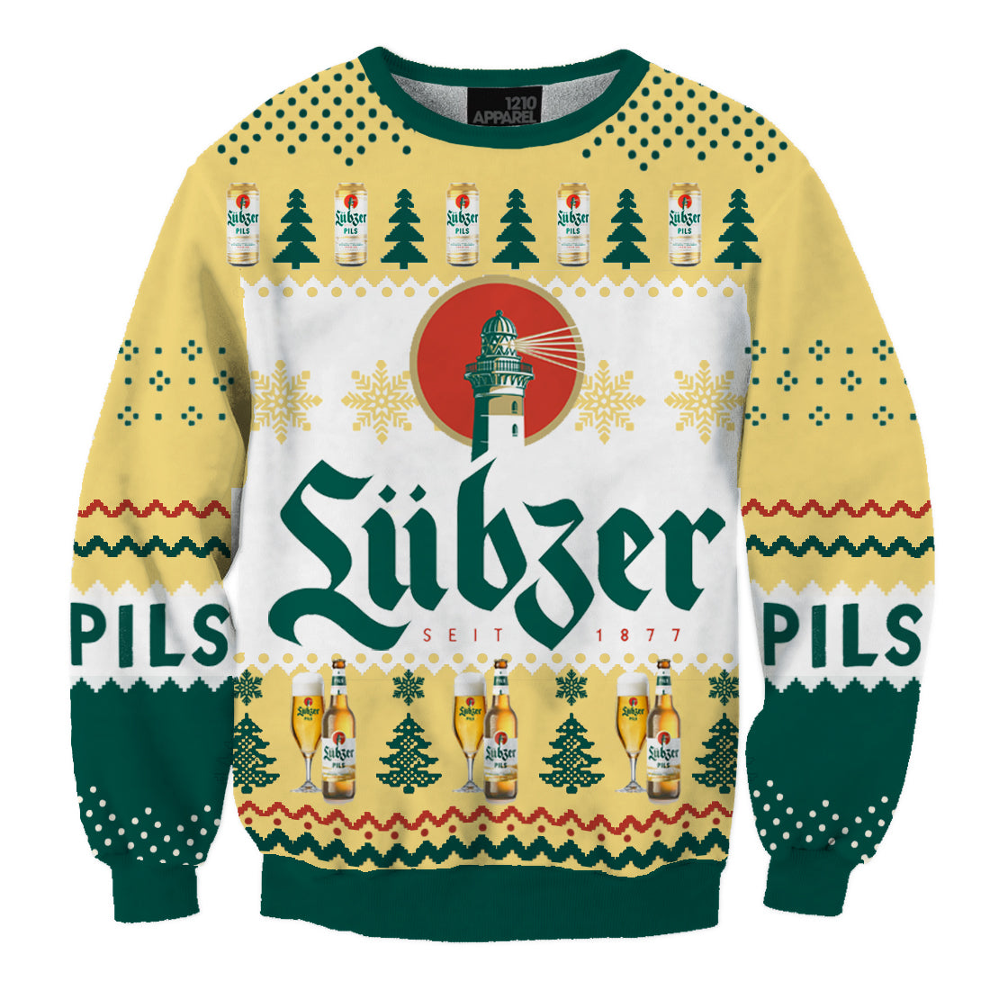 Unisex Beer 3D Ugly Christmas Sweater