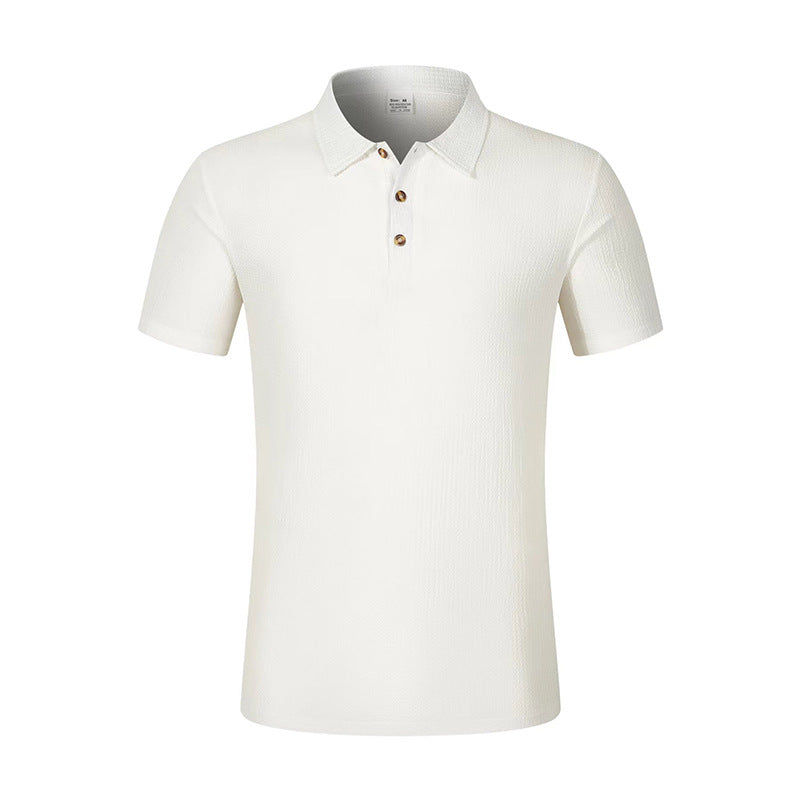 Men's Solid Color Slim Fit Short Sleeve Polo Shirt
