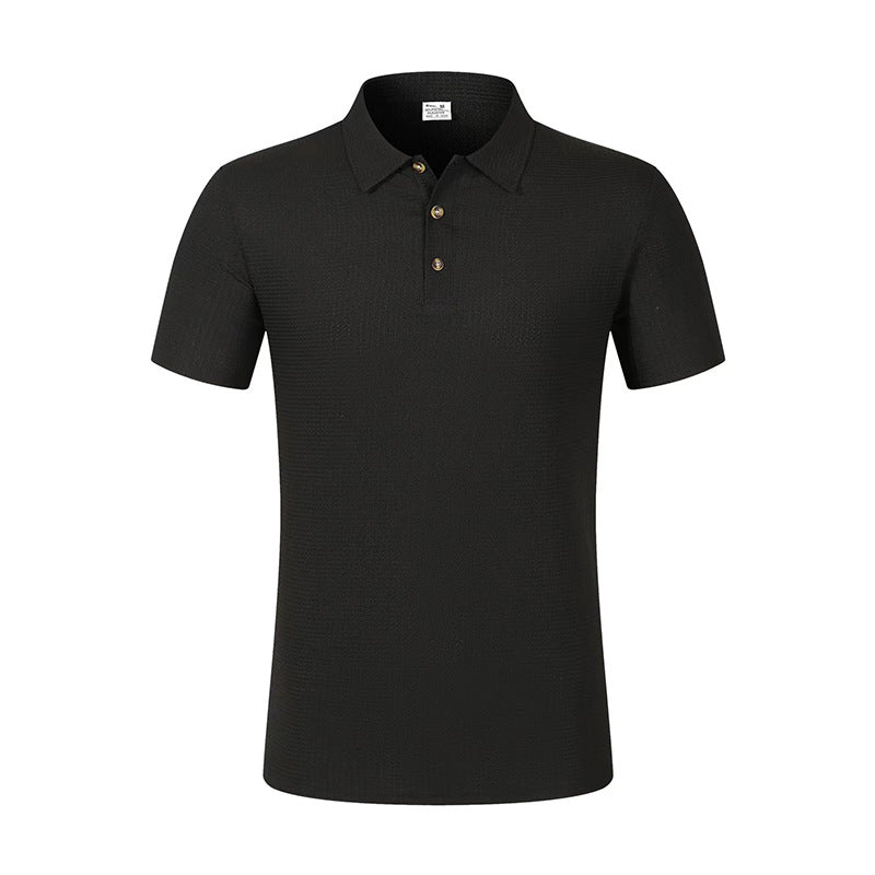 Men's Solid Color Slim Fit Short Sleeve Polo Shirt