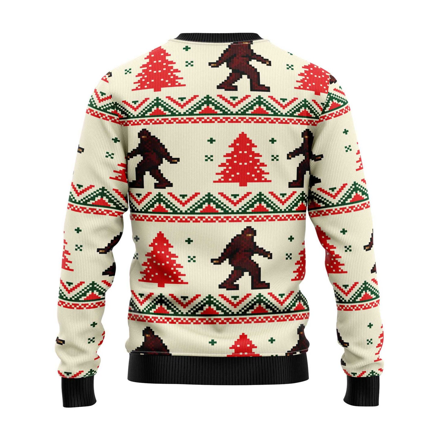 Men's Vintage Amazing Bigfoot Print Crew Neck Ugly Christmas Sweatshirt