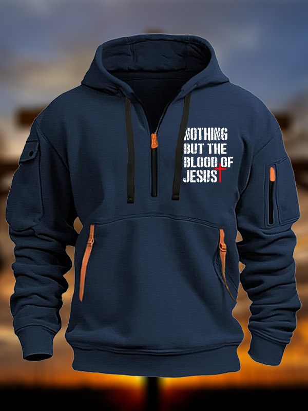 Nothing but The Blood of Jesus Jesus God Christian Zipper Hoodies