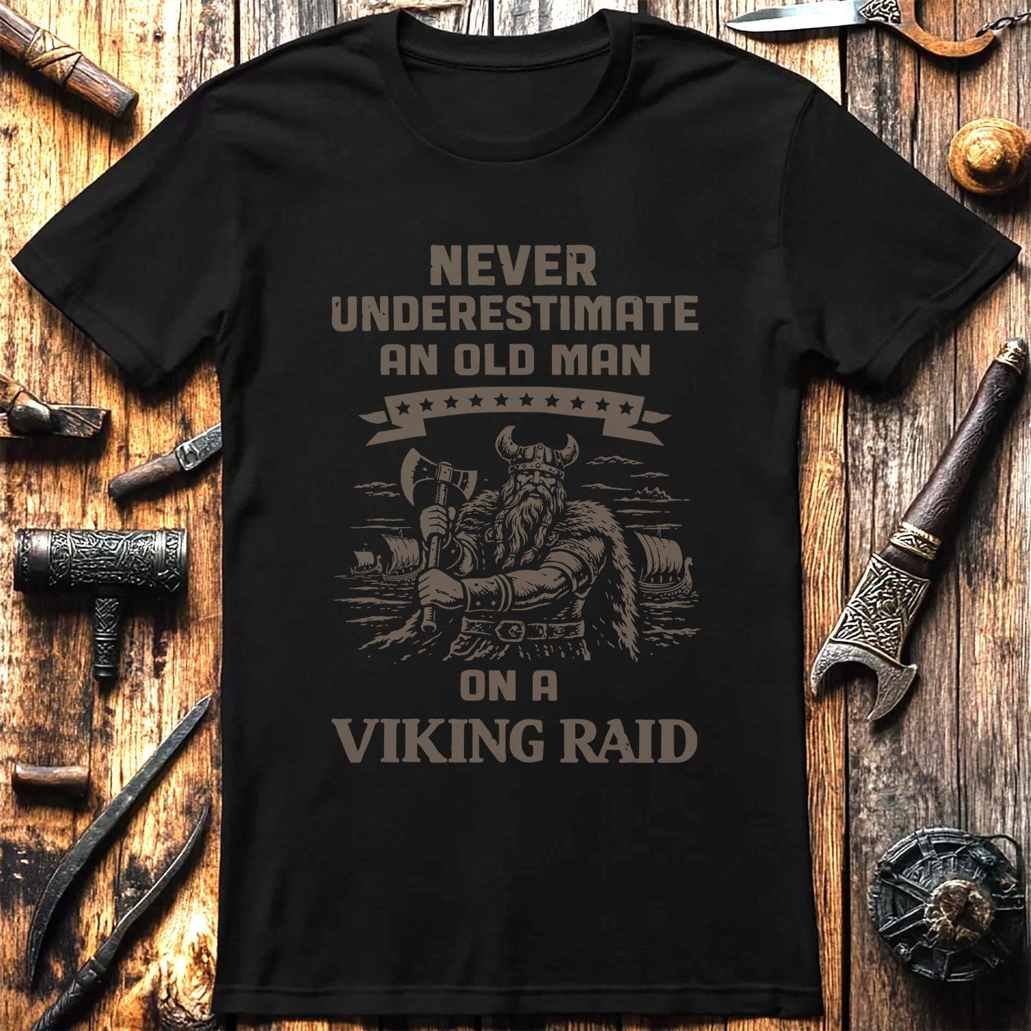 OLD MAN VIKING RAID 026 T Shirt US