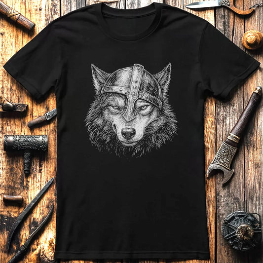 WOLF-VIKING-HEAD-044 T-Shirt US