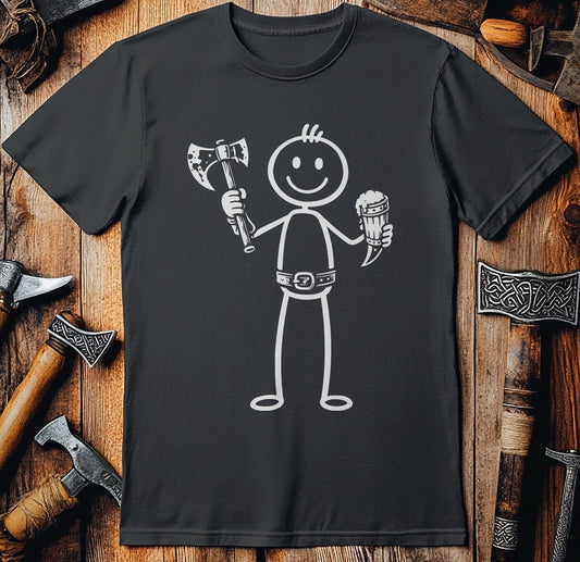 HAPPY VIKING STICK MAN 026 T Shirt US
