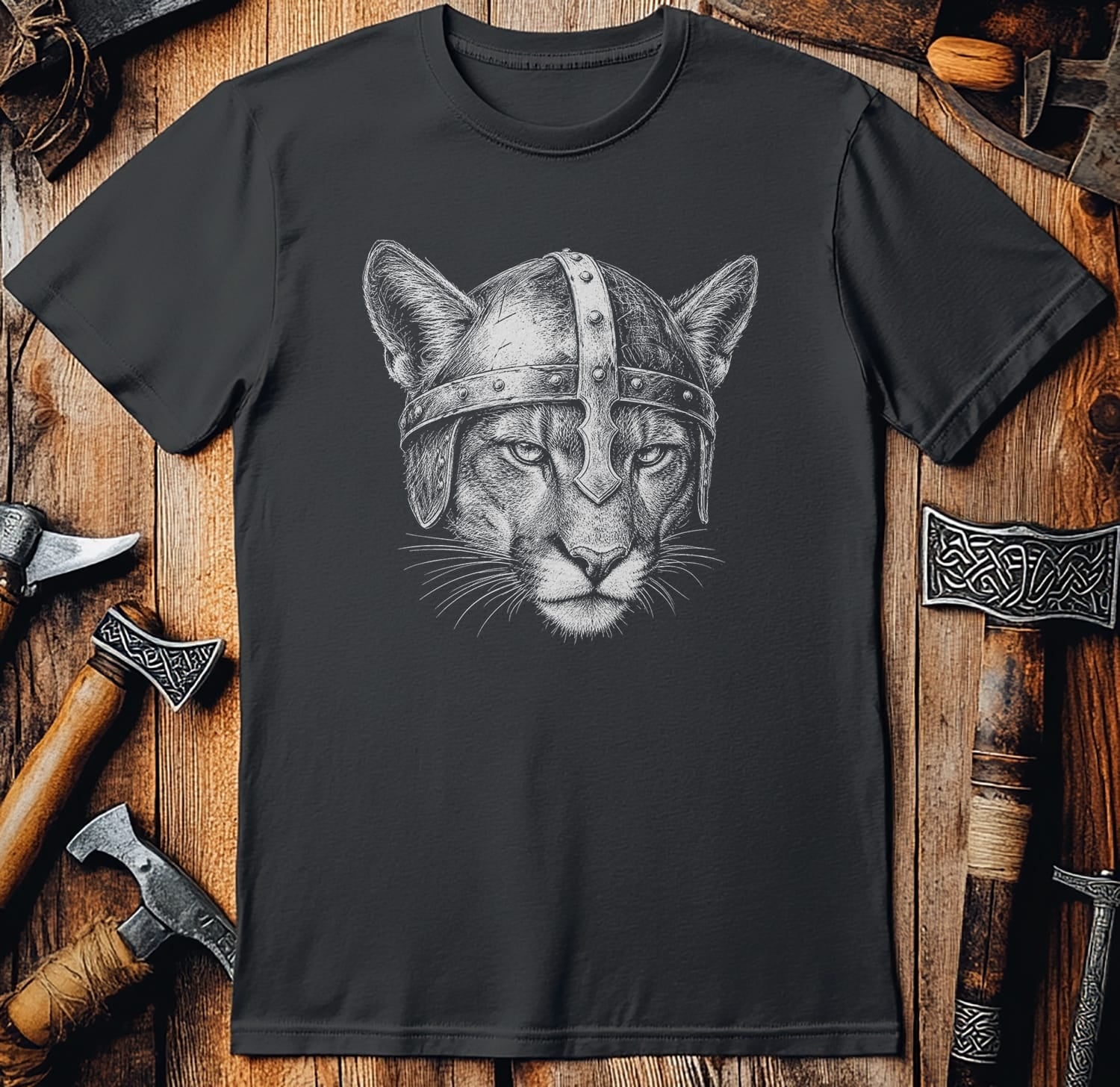 MOUNT-LION-VIKING-HEAD-044 T-Shirt US