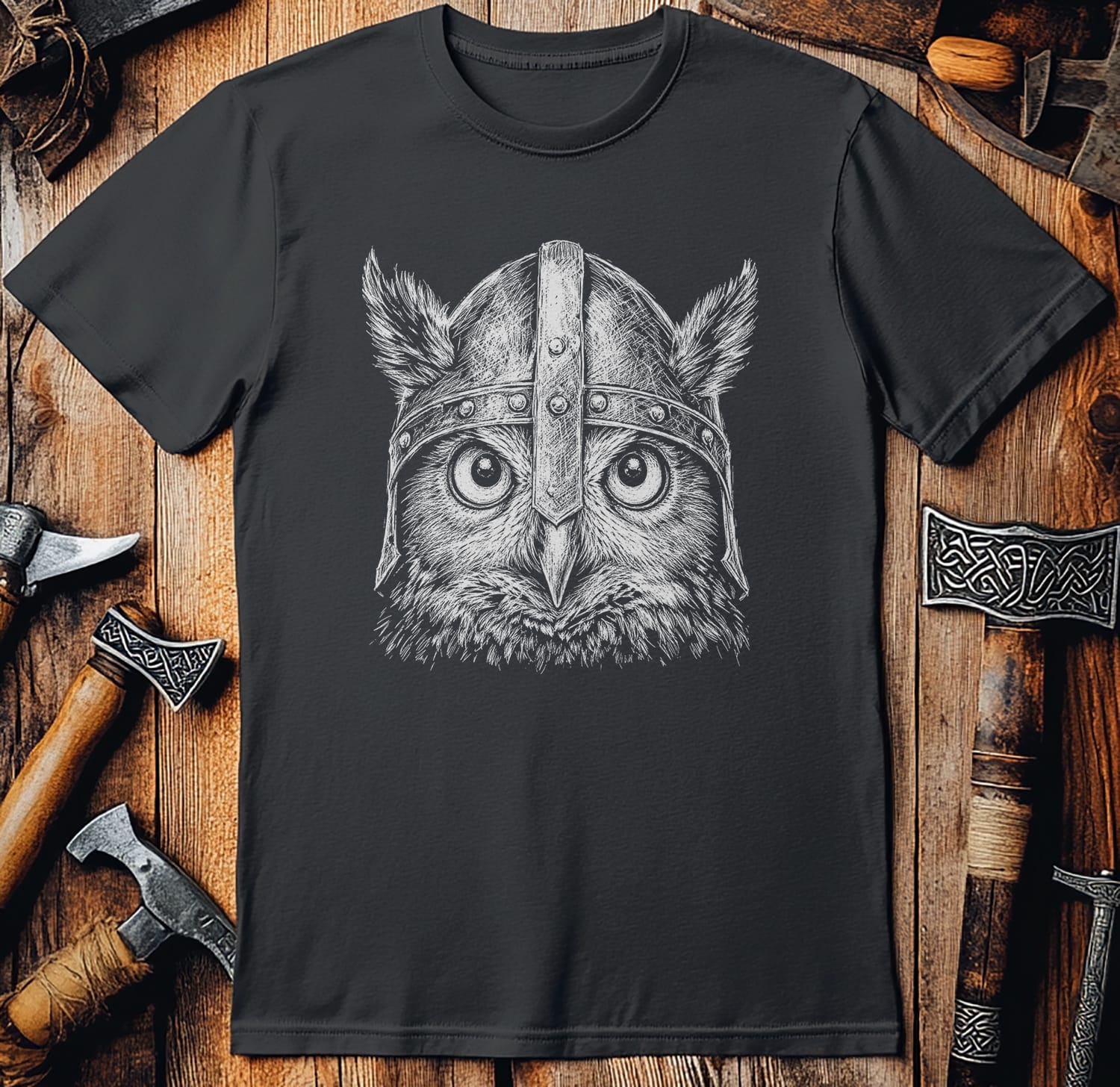 OWL-VIKING-HEAD-044 T-Shirt US