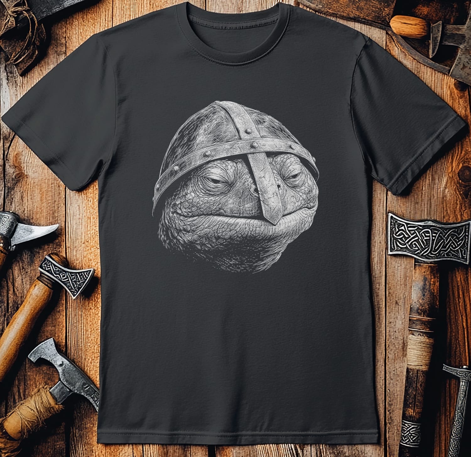 TURTLE-VIKING-HEAD-044 T-Shirt US