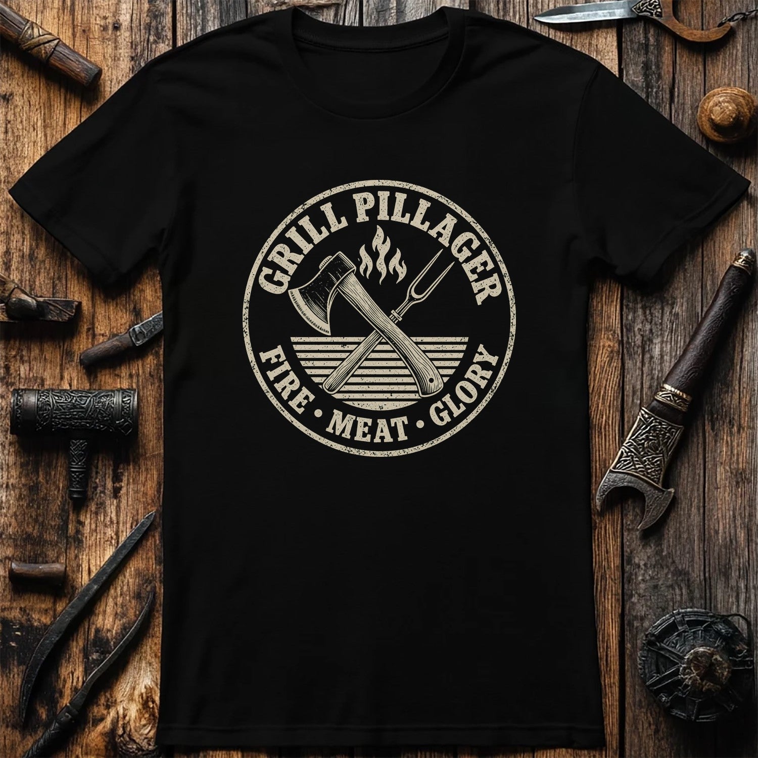 Grill Pillager Viking T-Shirt US