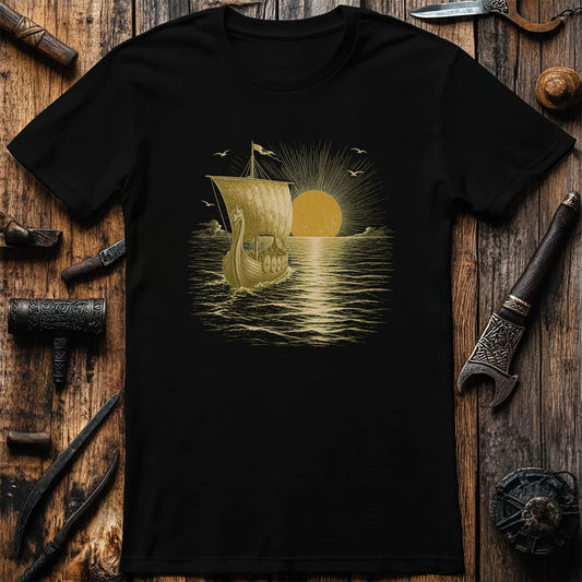 Midnight Sun Voyage Viking T-Shirt US