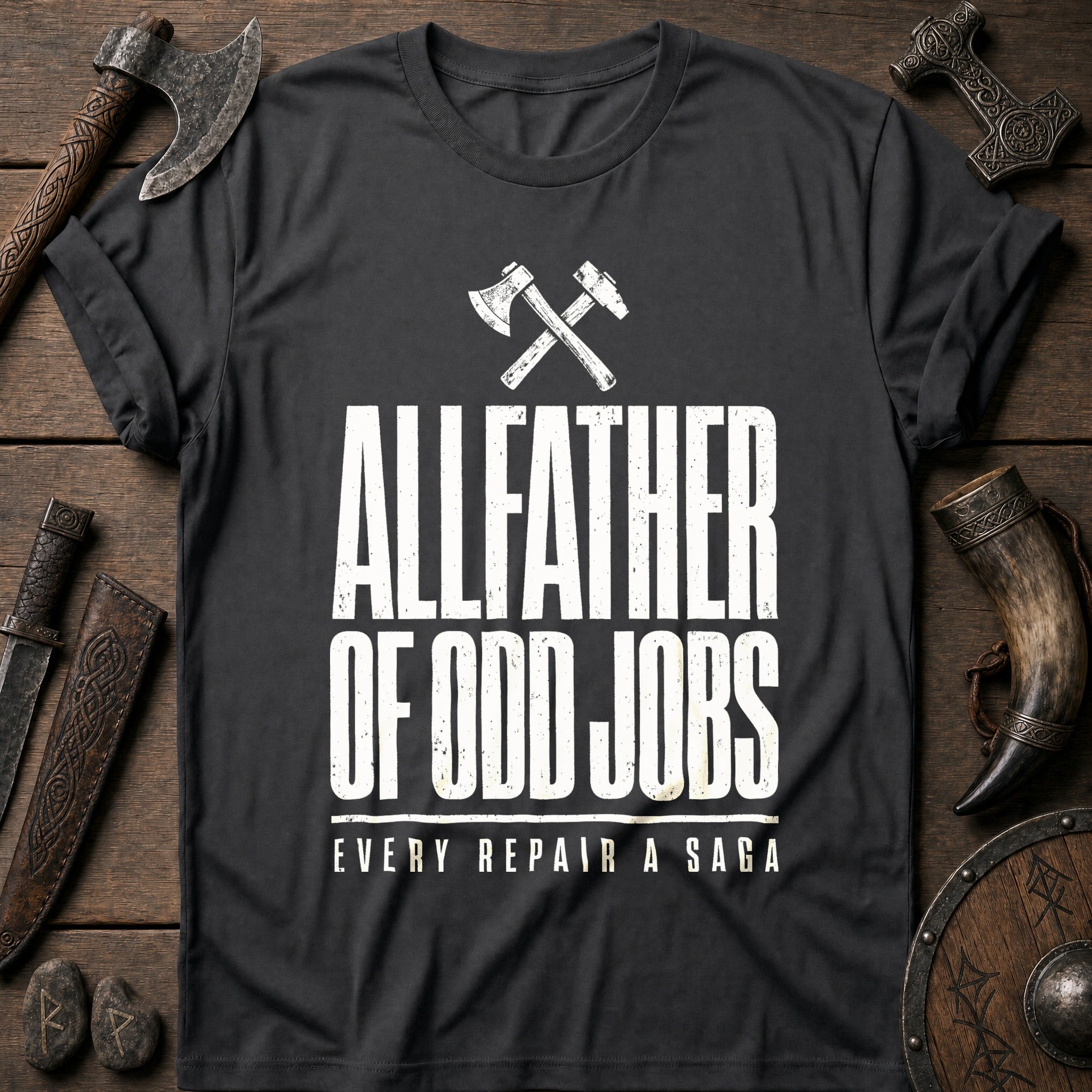 Allfather Of Odd Jobs Viking T-Shirt US