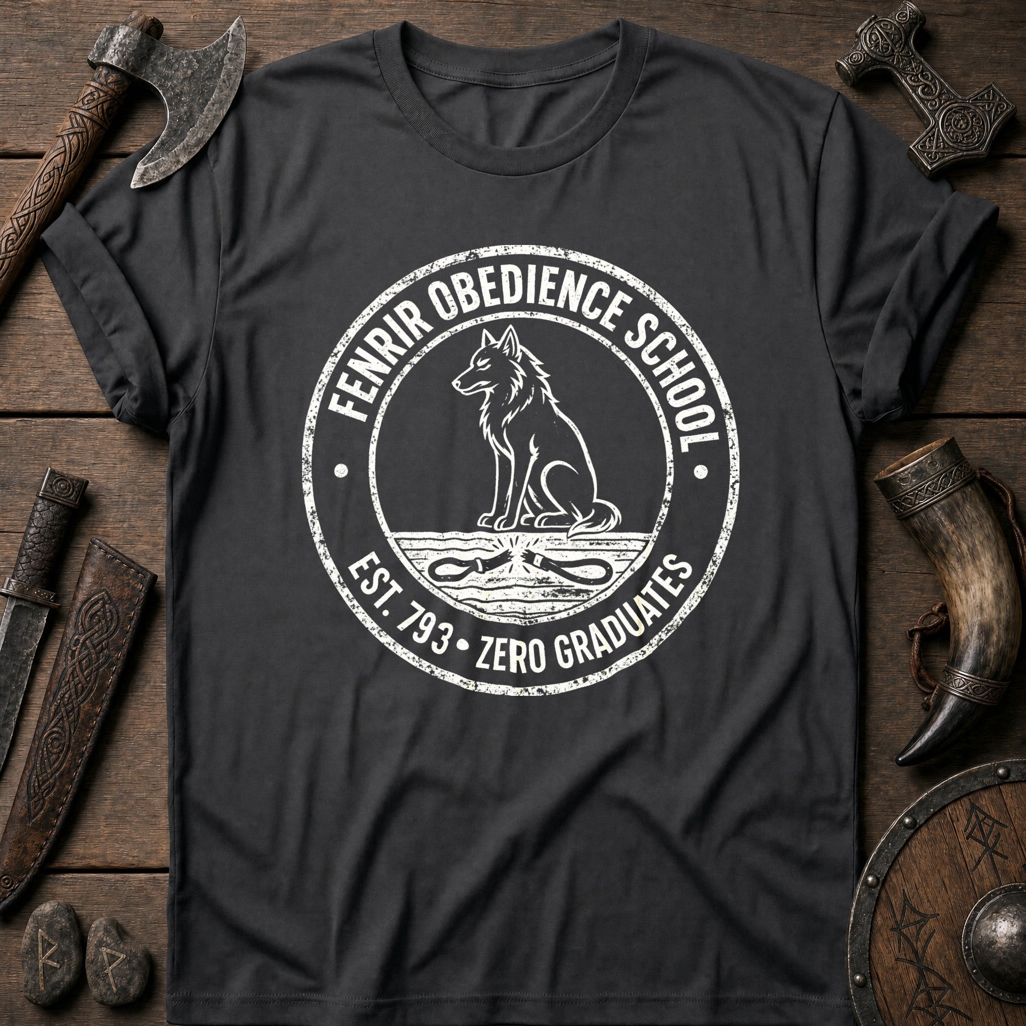 Fenrir Obedience School Viking T-Shirt US