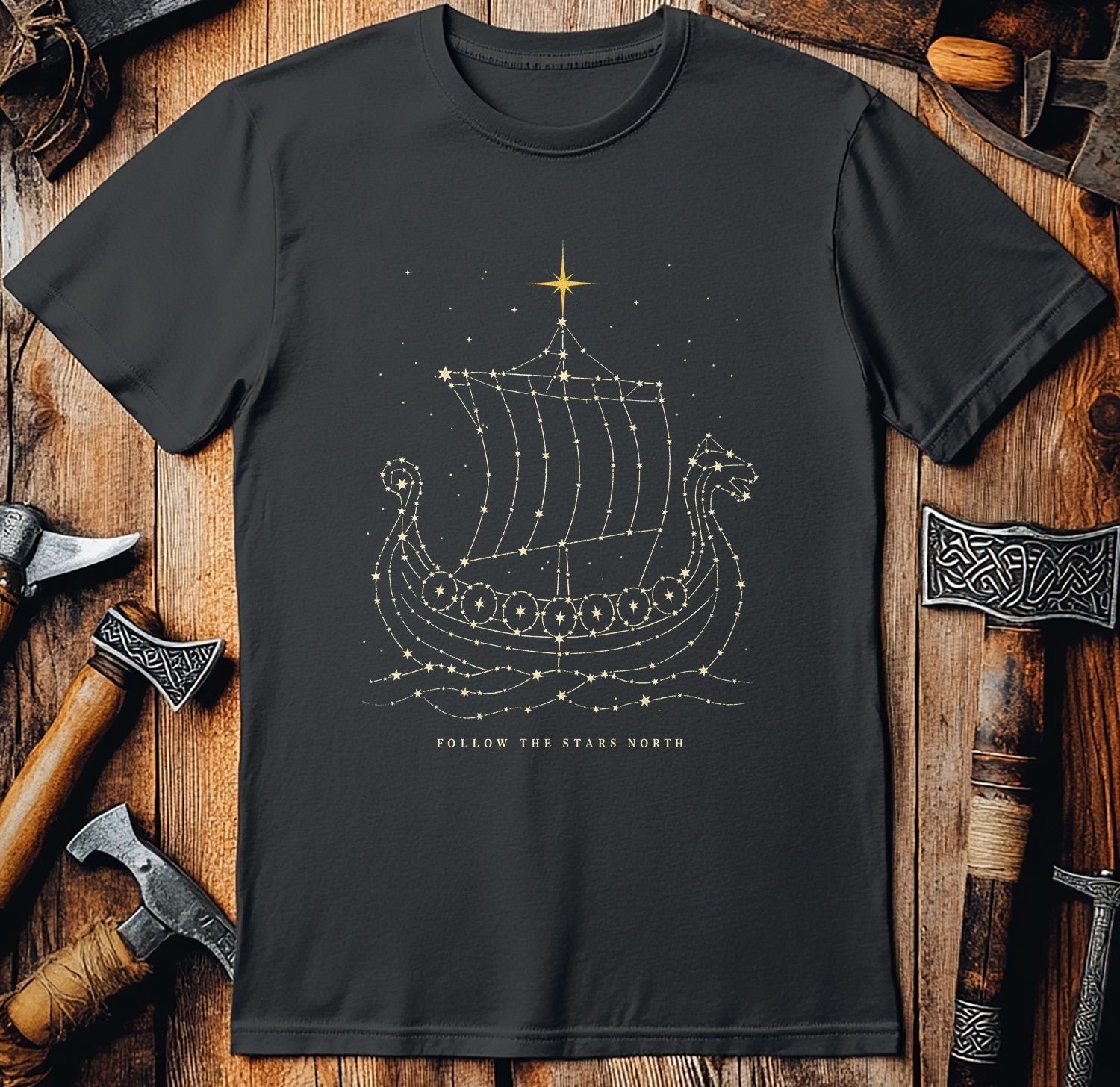 Follow The Stars North Viking T-Shirt US