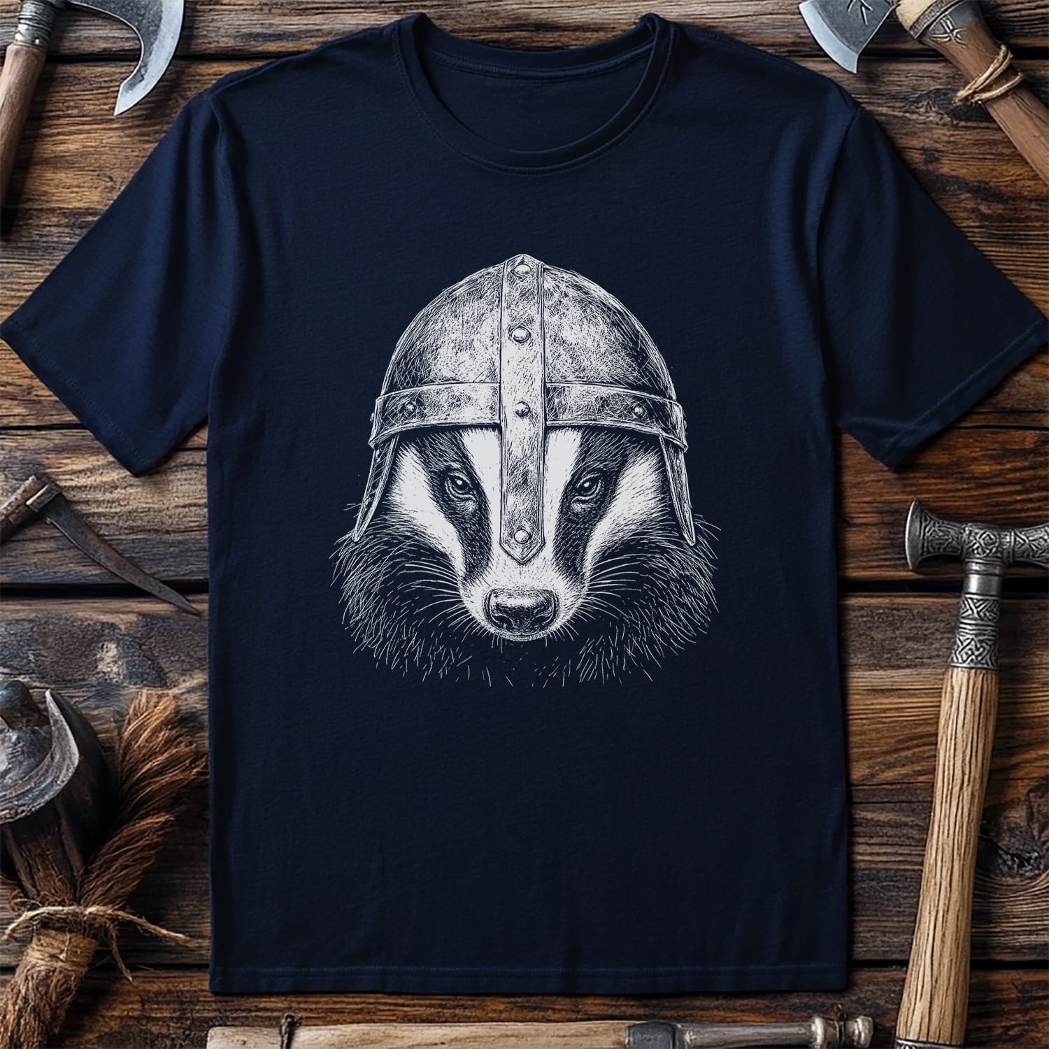 BADGER-VIKING-HEAD-044 T-Shirt