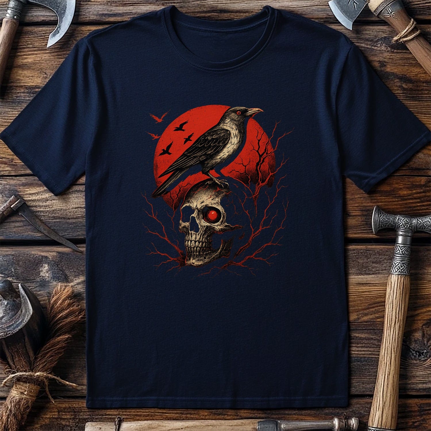 Black Gothic Raven 123 T Shirt
