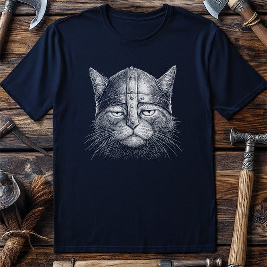 CAT-VIKING-HEAD-044 T-Shirt US