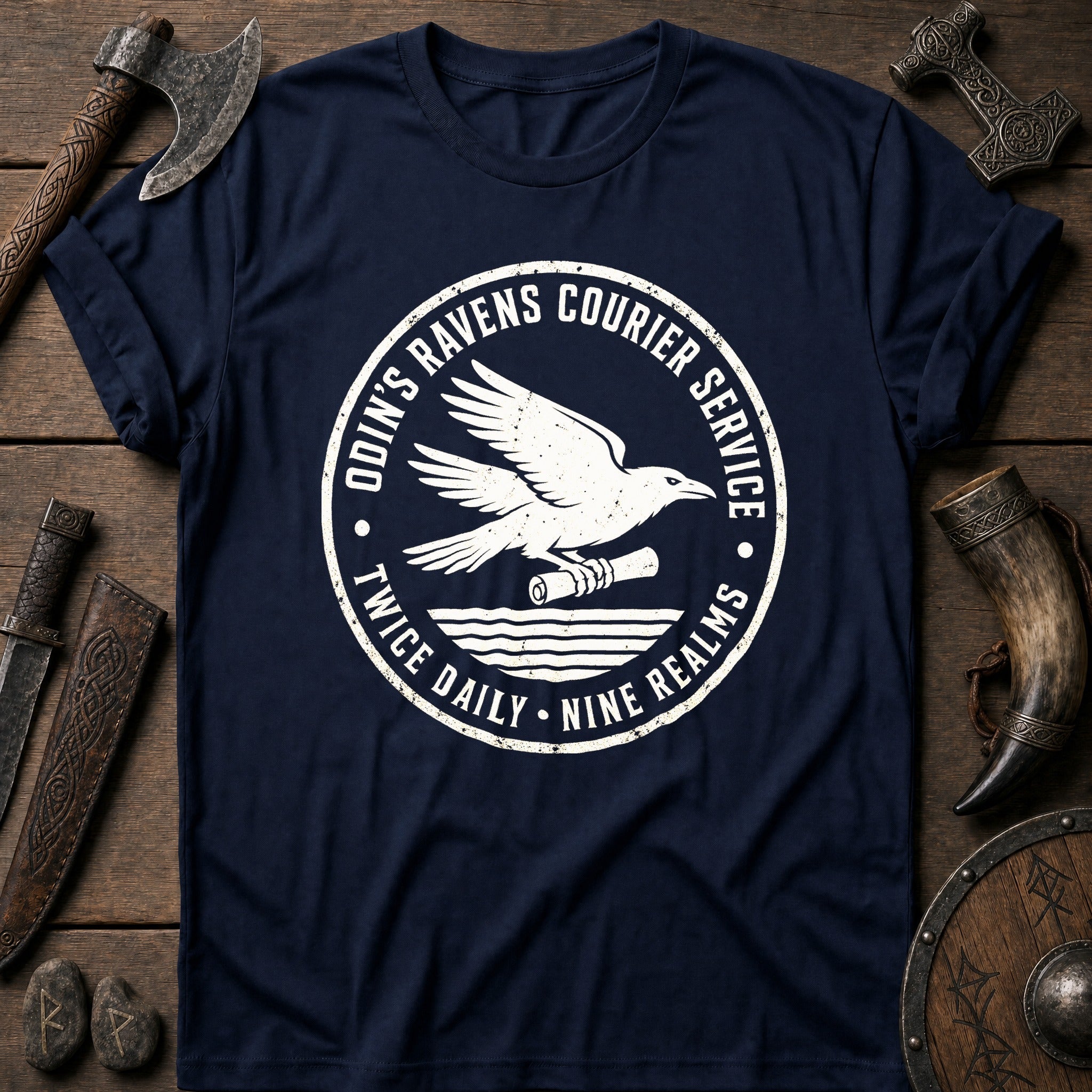 Odin's Ravens Courier Viking T-Shirt US