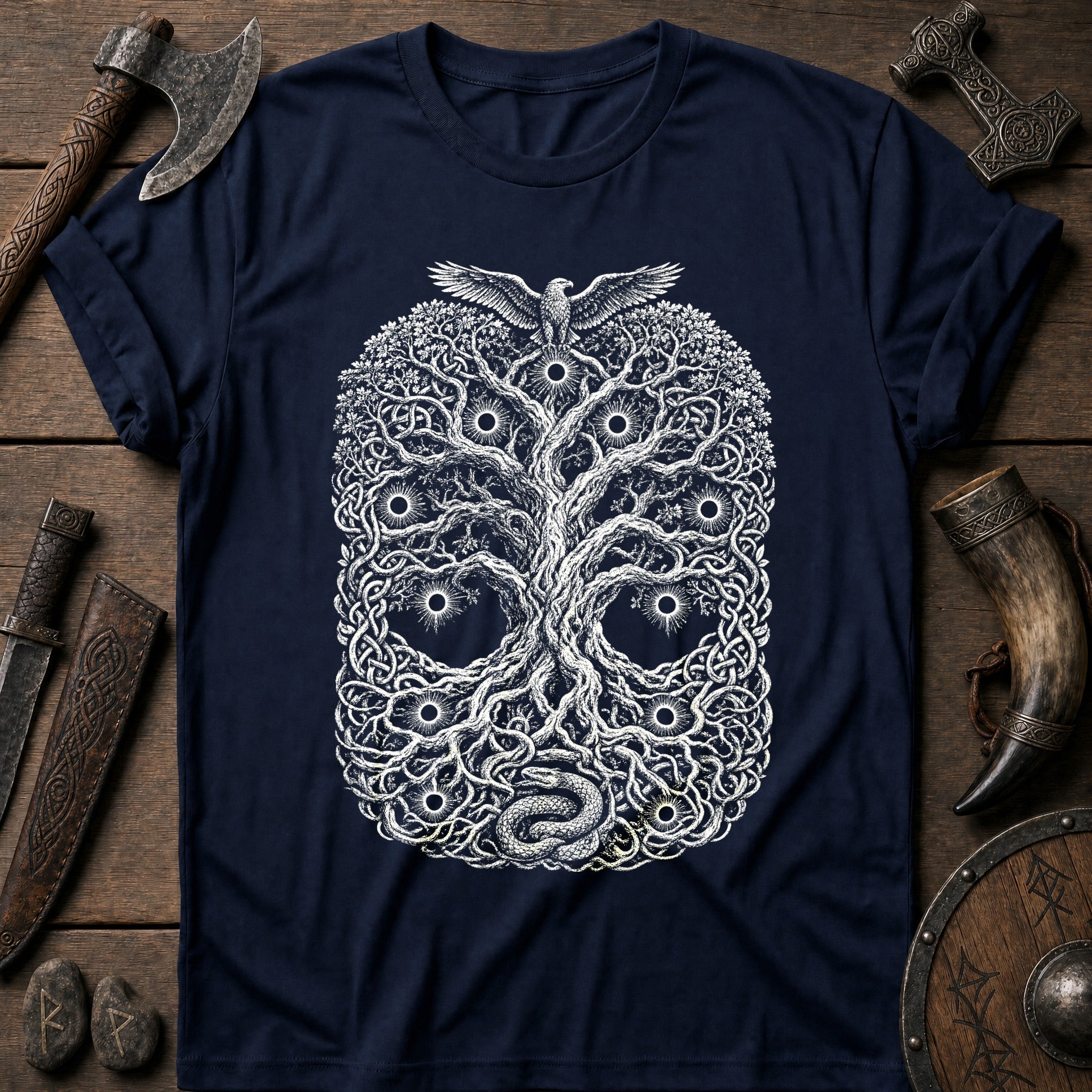 Yggdrasil Nine Worlds Viking T-Shirt US