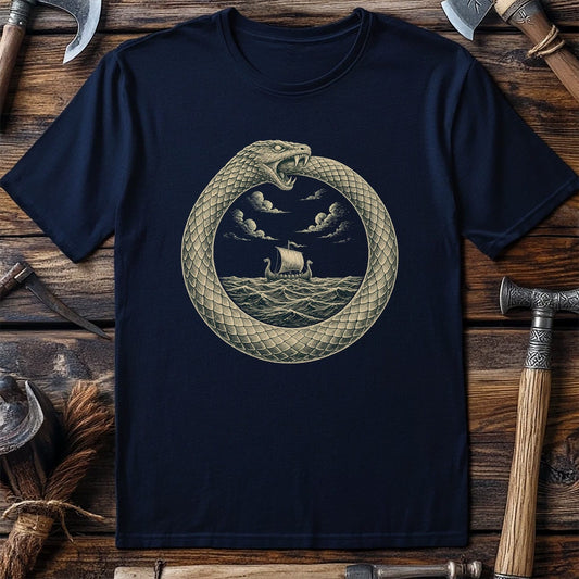 Jormungandr Circles The Sea Viking T-Shirt US