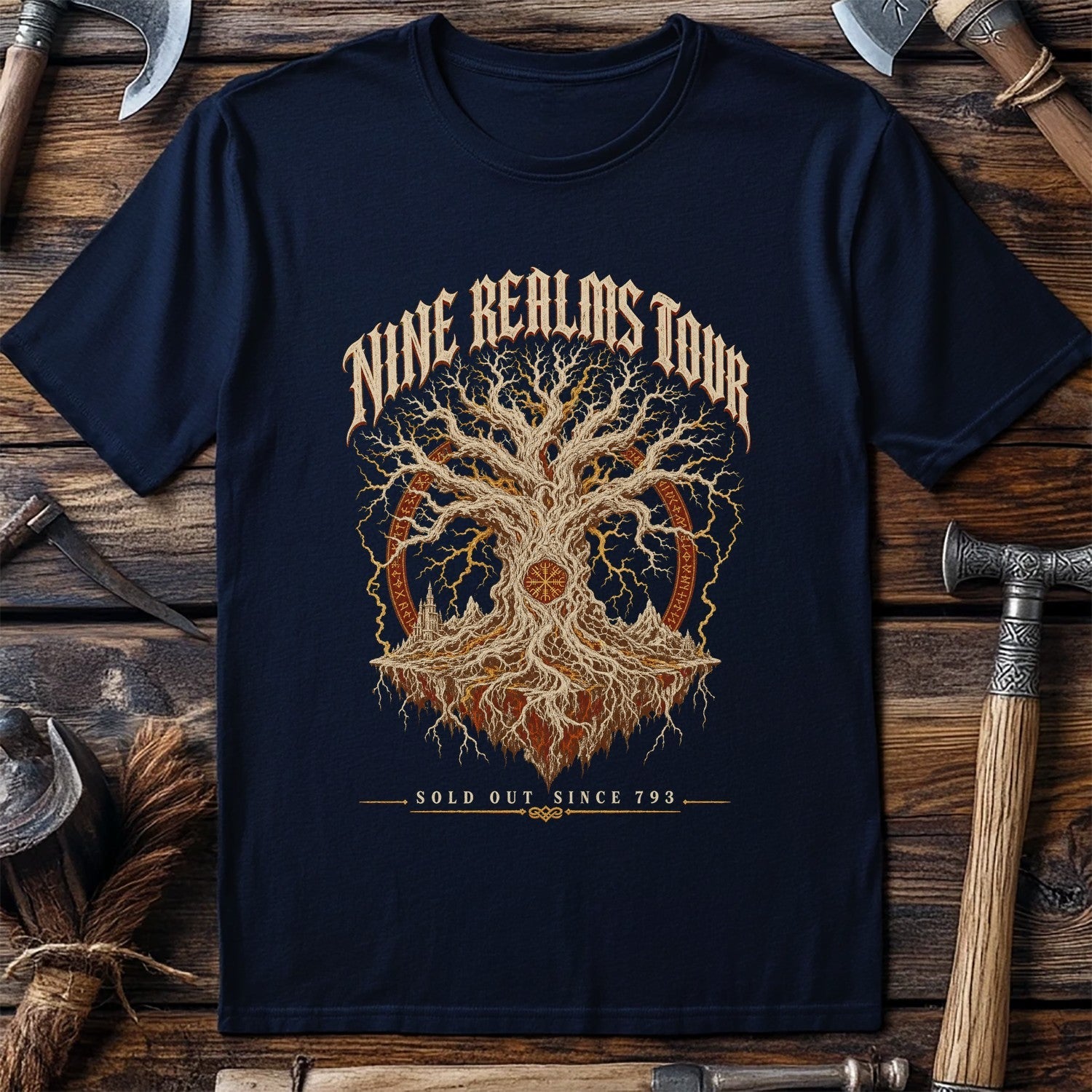 Nine Realms Tour Viking T-Shirt US