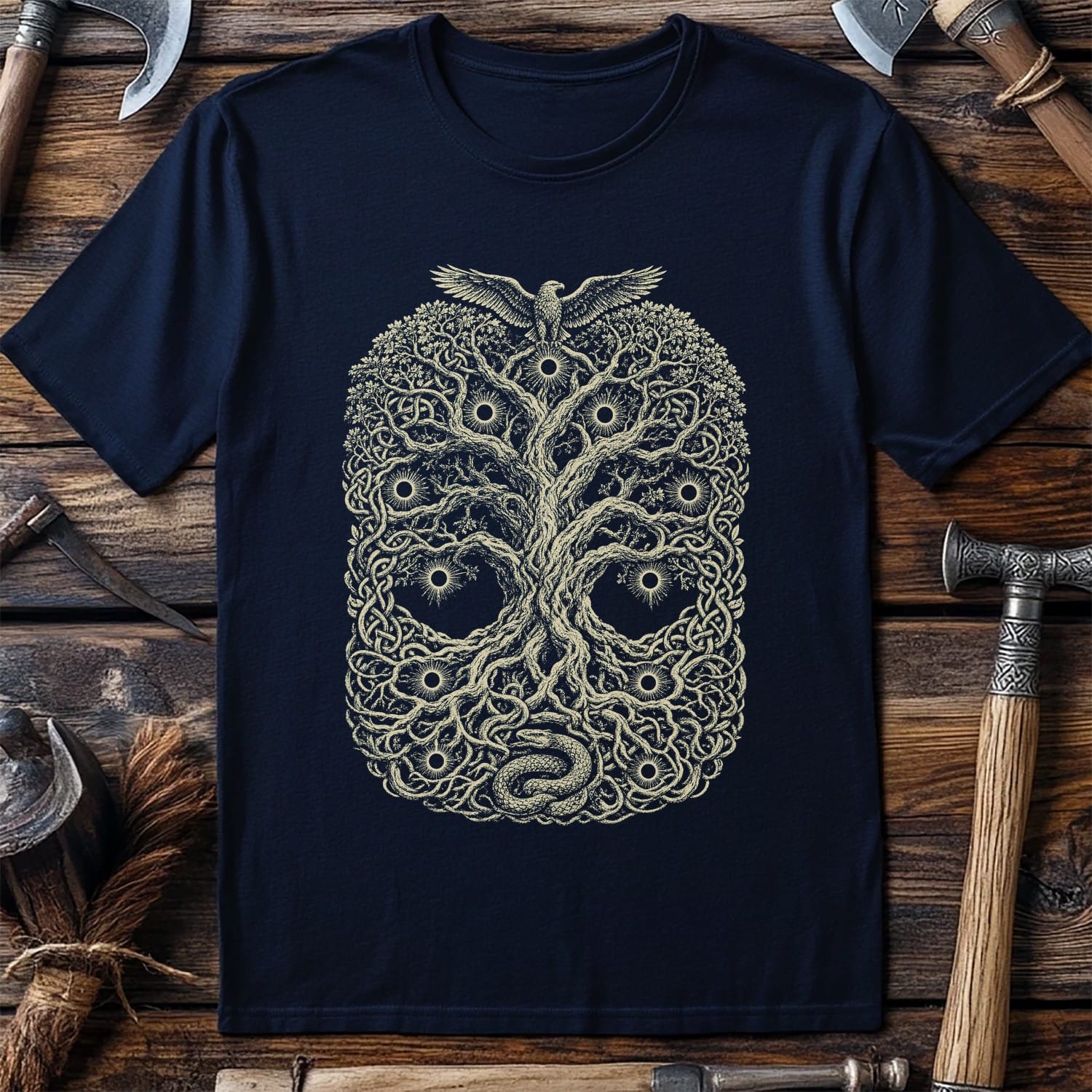 Yggdrasil Nine Worlds Viking T-Shirt EU