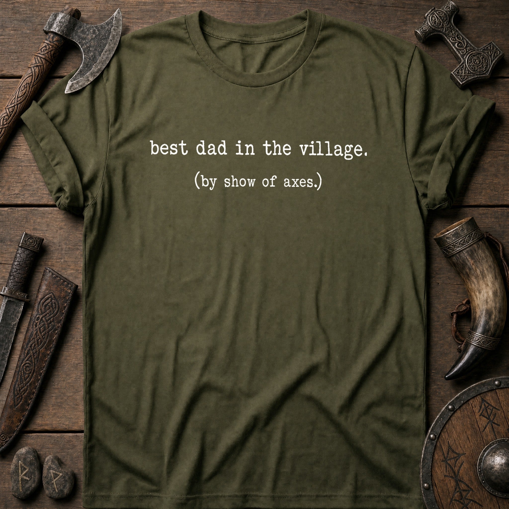 Best Dad In The Village Viking T-Shirt US
