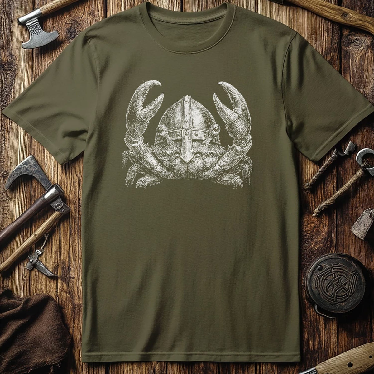 CRAB-VIKING-HEAD-044 T-Shirt US