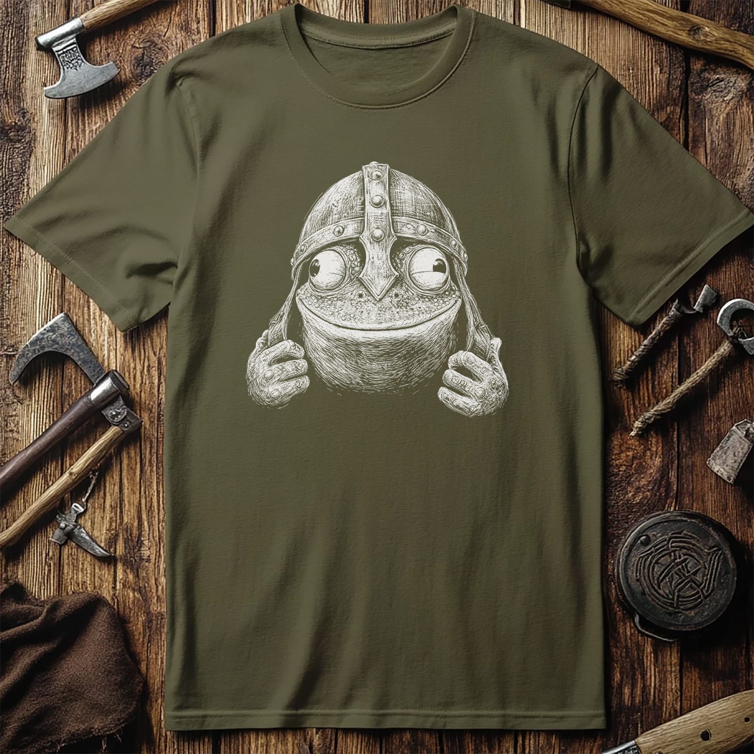 FROG-VIKING-HEAD-044 T-Shirt US