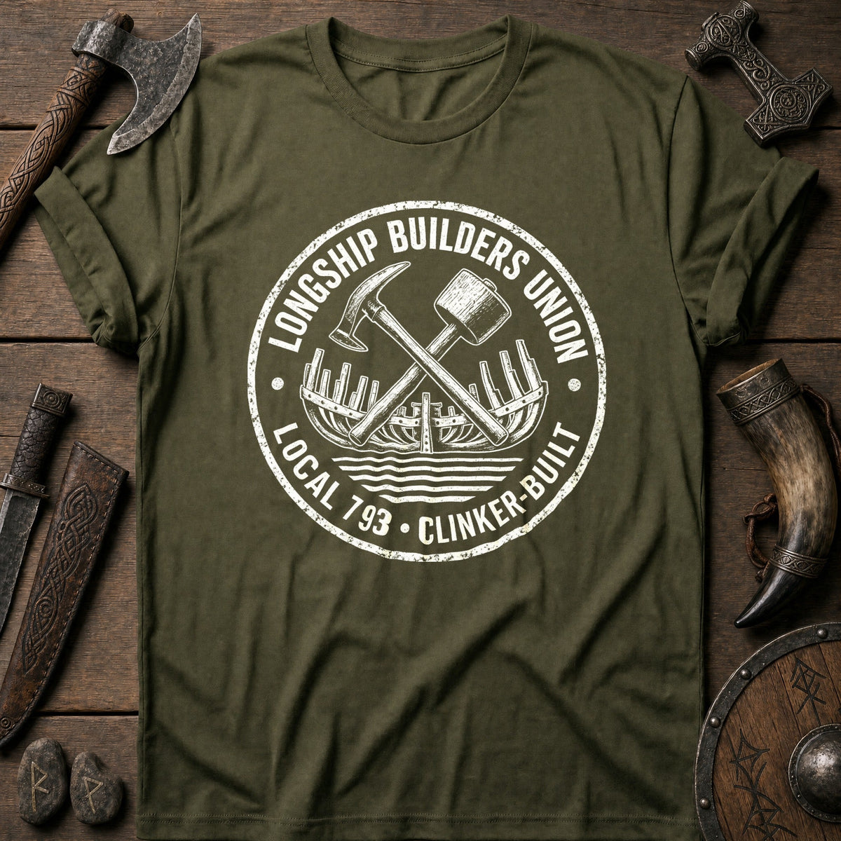 Longship Builders Union Viking T-Shirt US