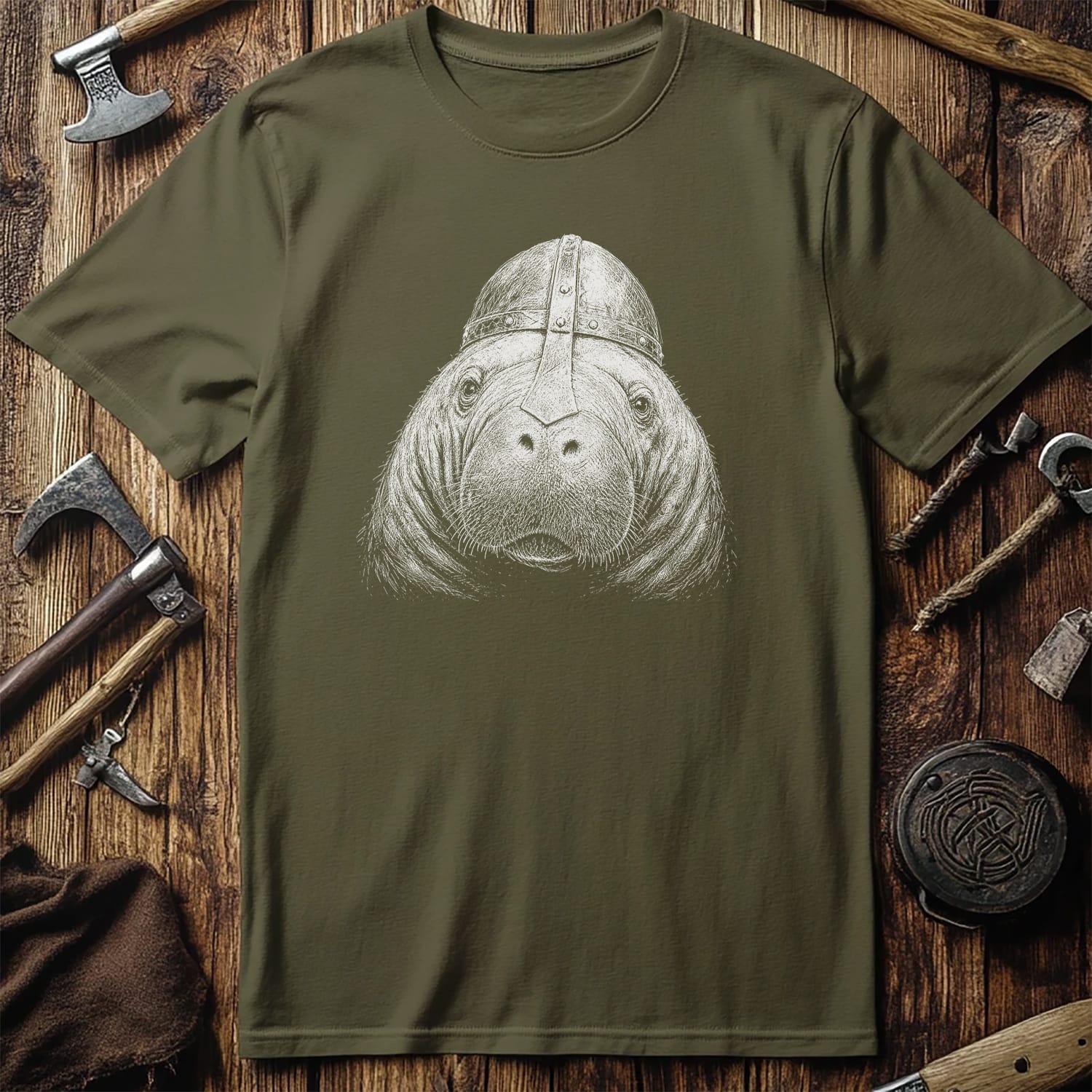 MANATEE-VIKING-HEAD-044 T-Shirt US