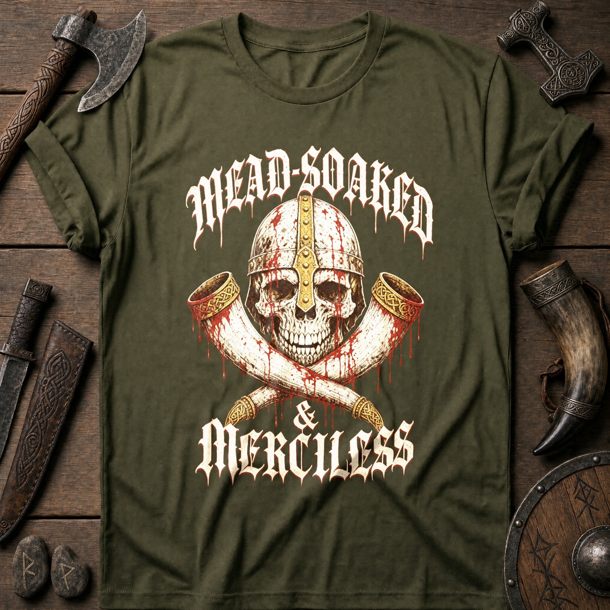 Mead-Soaked & Merciless Viking T-Shirt US