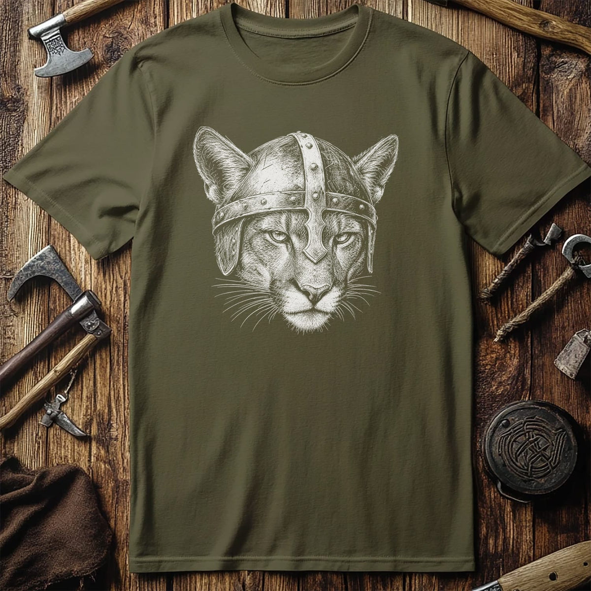 MOUNT-LION-VIKING-HEAD-044 T-Shirt US