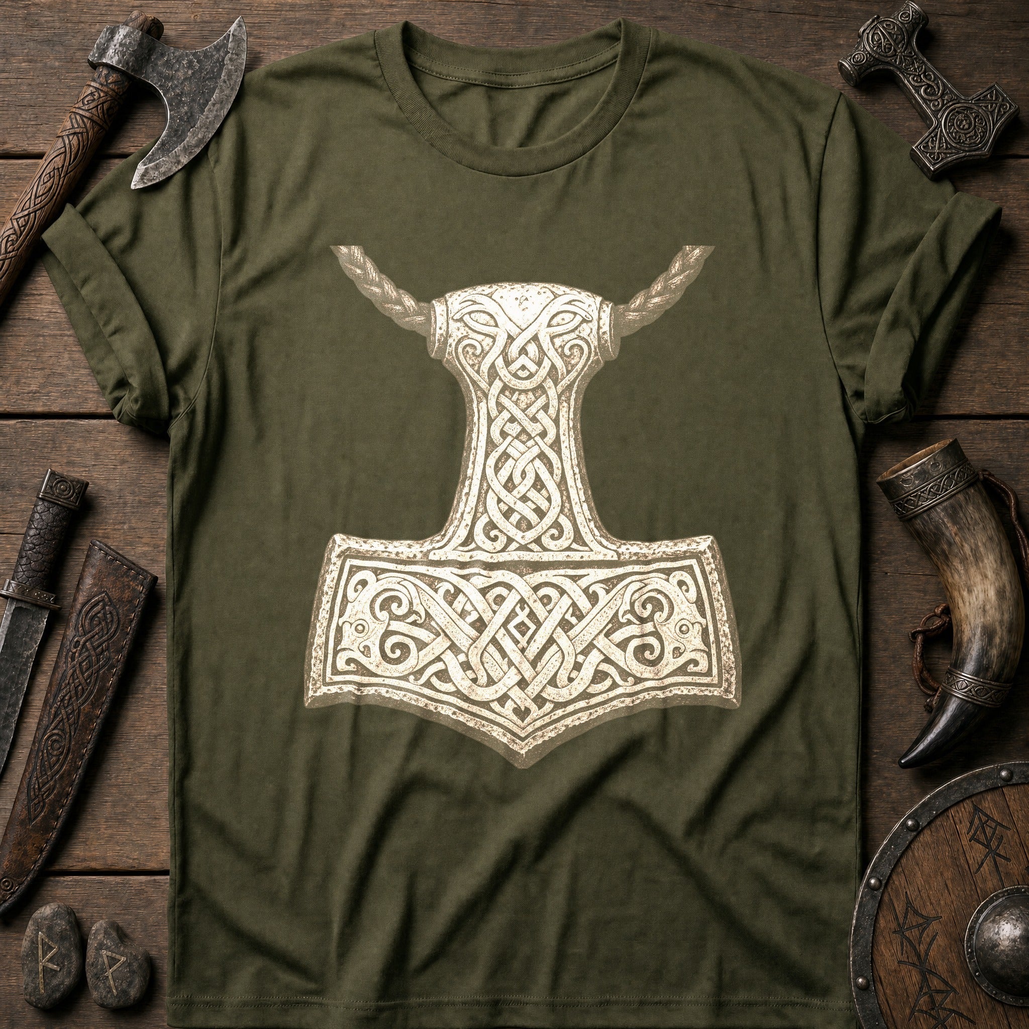 Mjolnir Macro Pendant Viking T-Shirt US