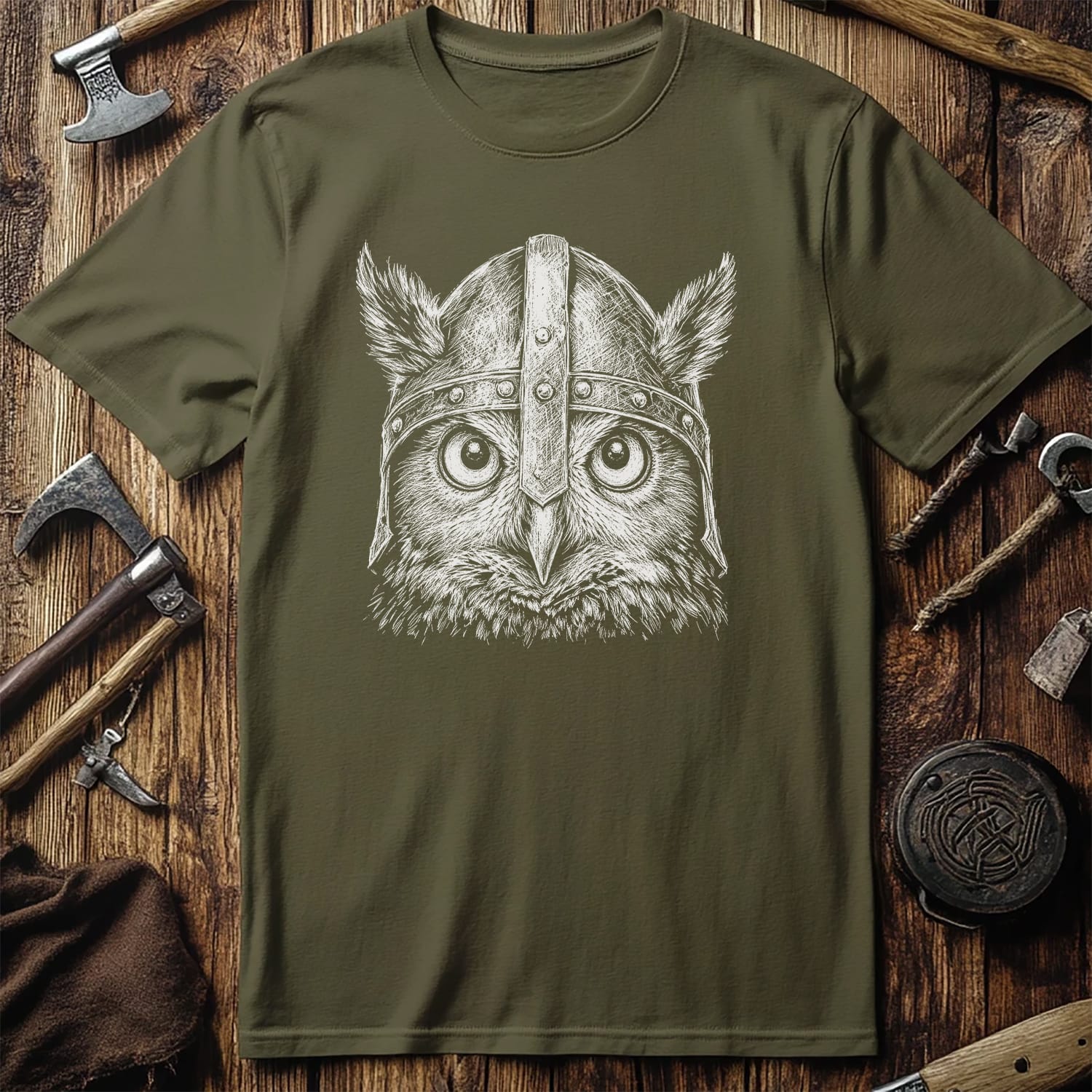 OWL-VIKING-HEAD-044 T-Shirt US