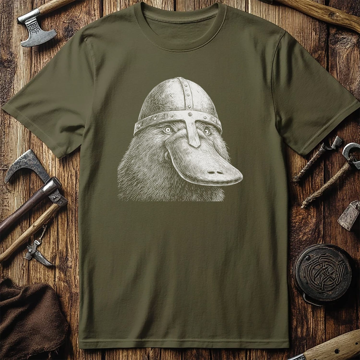 PLATYPUS-VIKING-HEAD-044 T-Shirt US