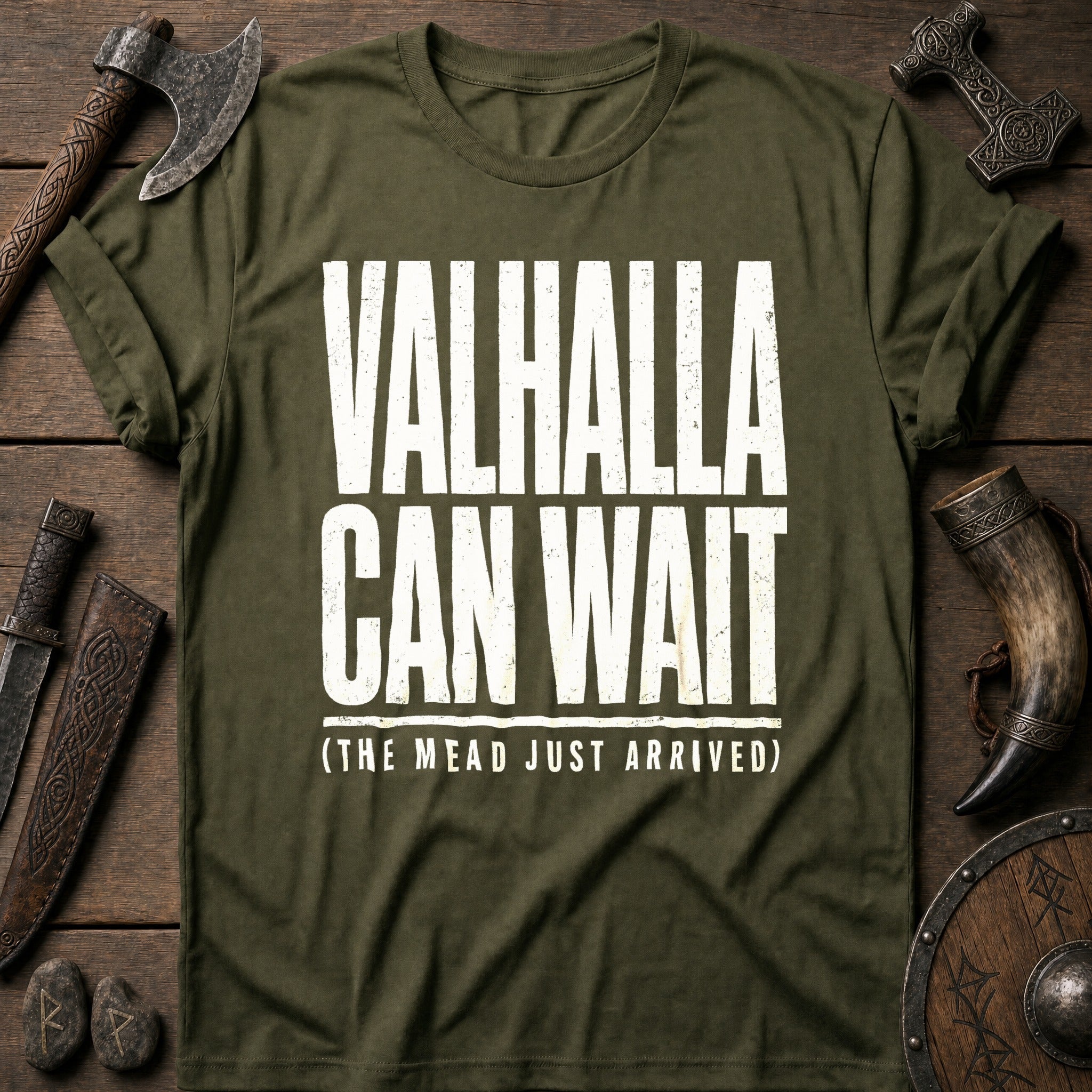 Valhalla Can Wait Viking T-Shirt US