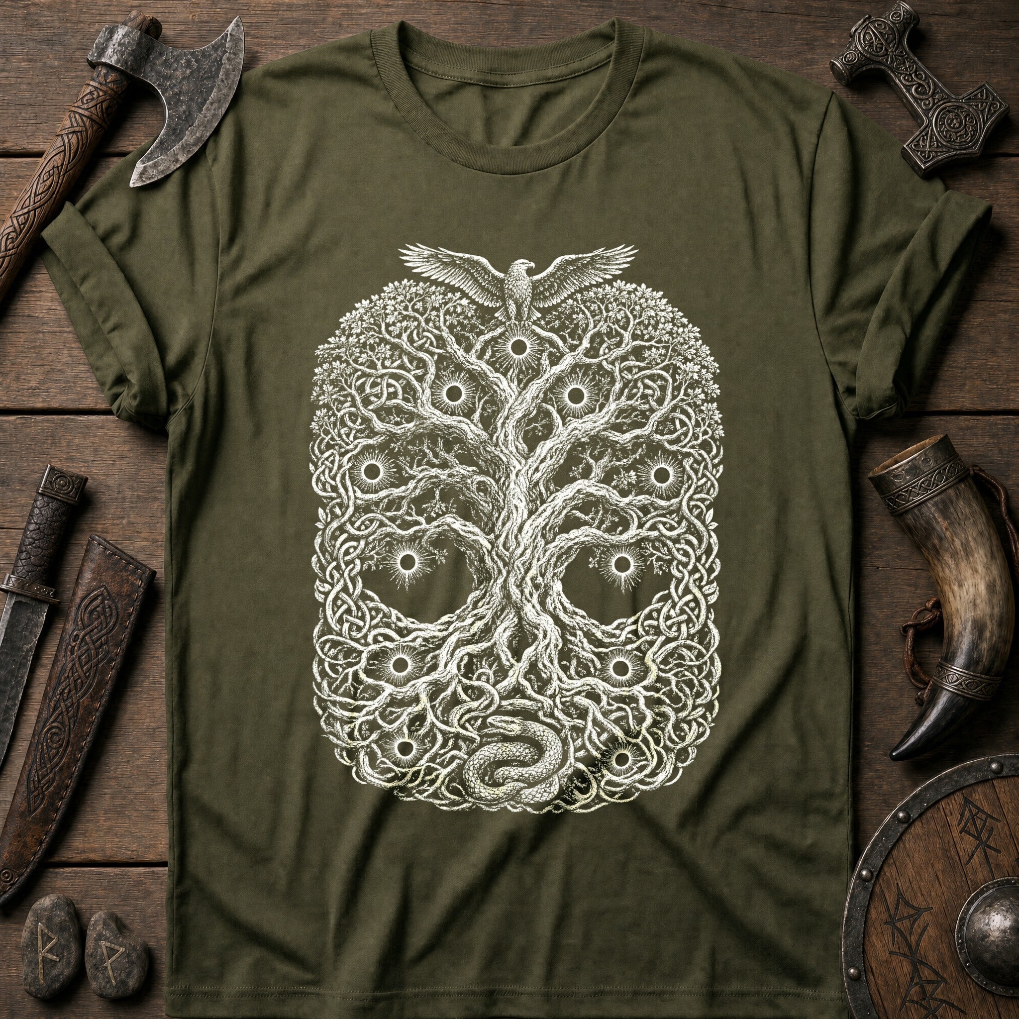 Yggdrasil Nine Worlds Viking T-Shirt US