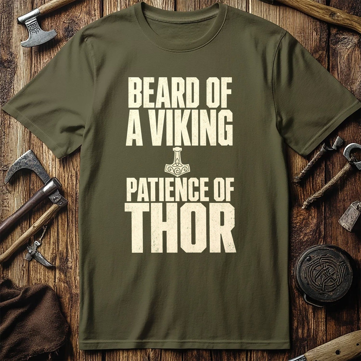 Beard Of A Viking Patience Of Thor Viking T-Shirt US