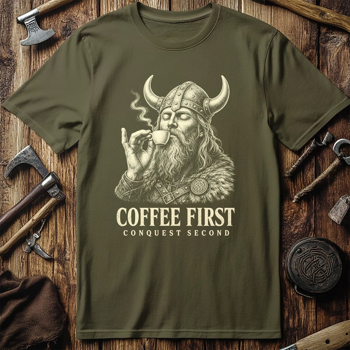 Coffee First Conquest Second Viking T-Shirt EU