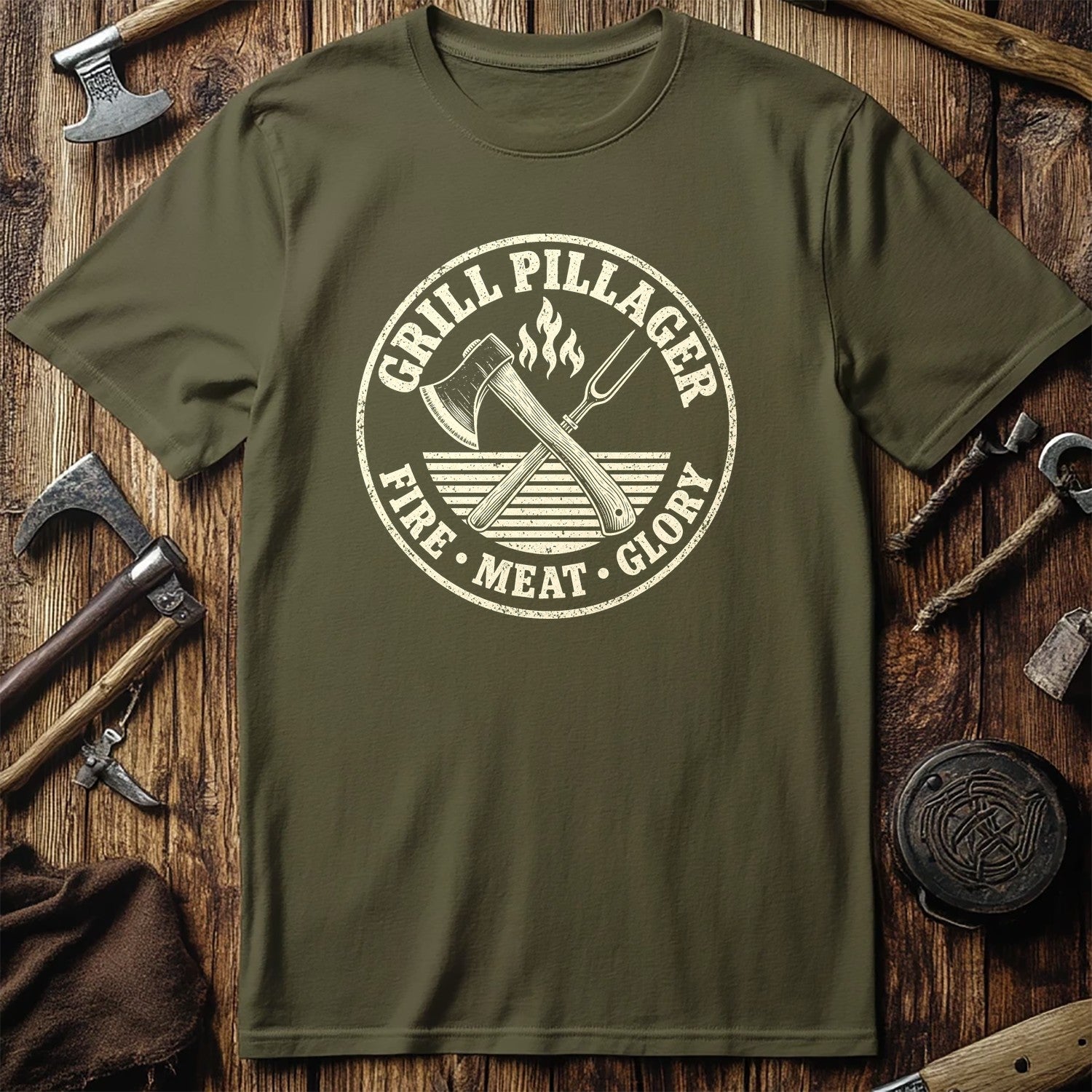 Grill Pillager Viking T-Shirt US