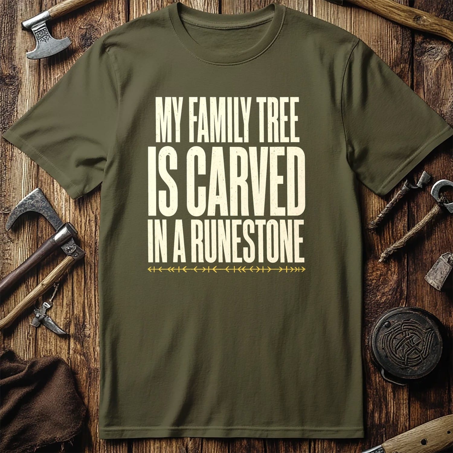 My Family Tree Is Carved In A Runestone Viking T-Shirt EU