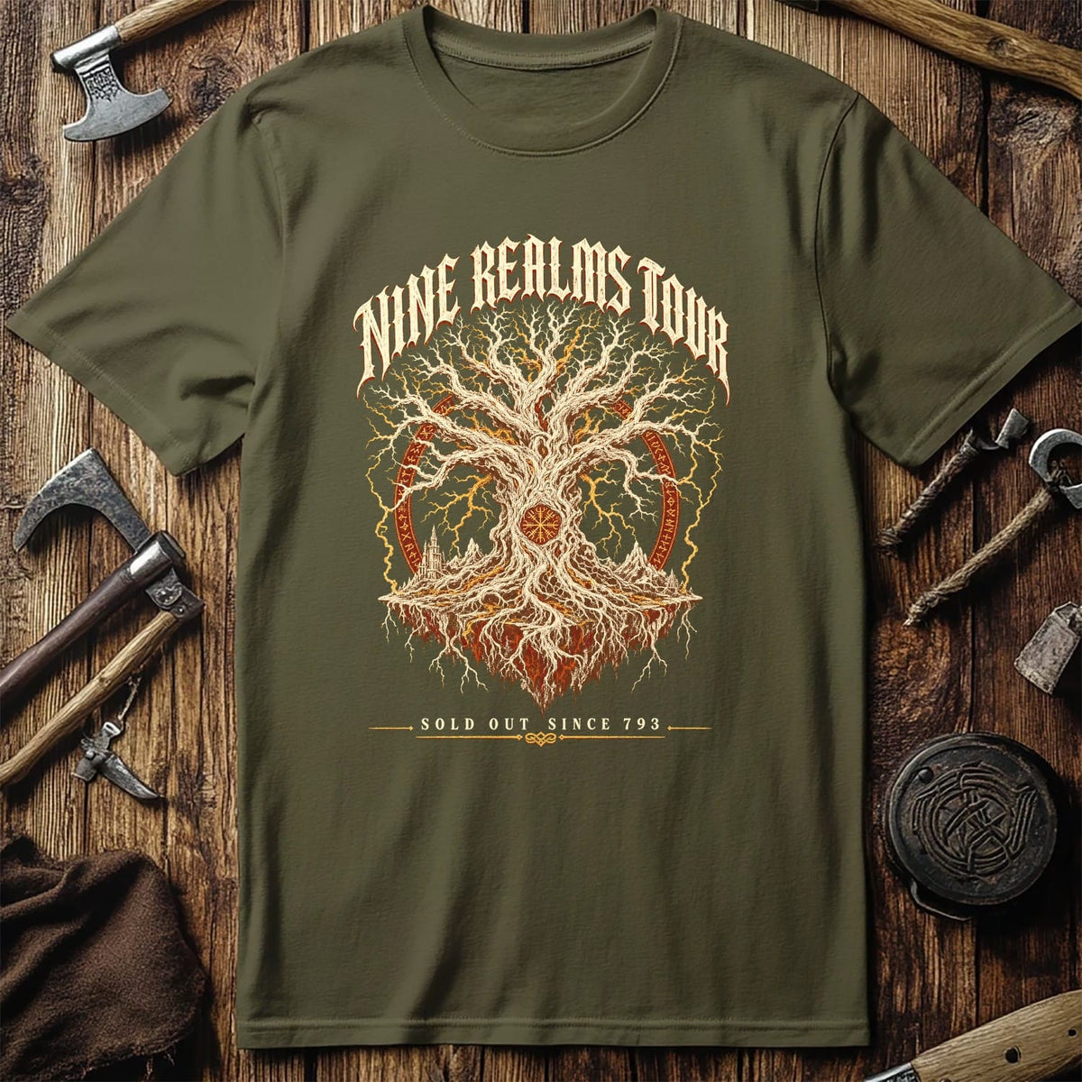 Nine Realms Tour Viking T-Shirt EU