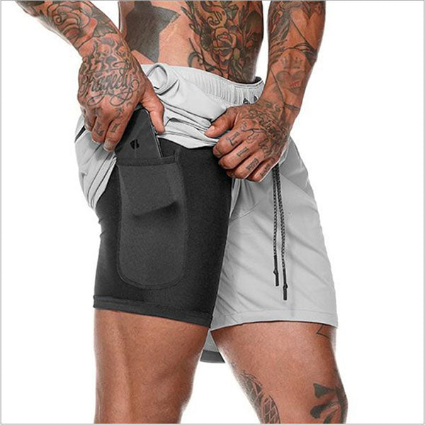 Men's Double Layer Sports Beach Shorts