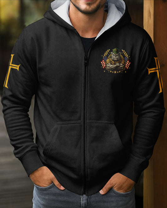 Once A Marine By Duty Forever A Warrior Of Christ By Faith Zip Hoodie