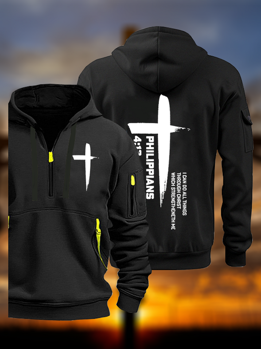 I Can Do All Things Through Christ Jesus God Christian Zipper Hoodies