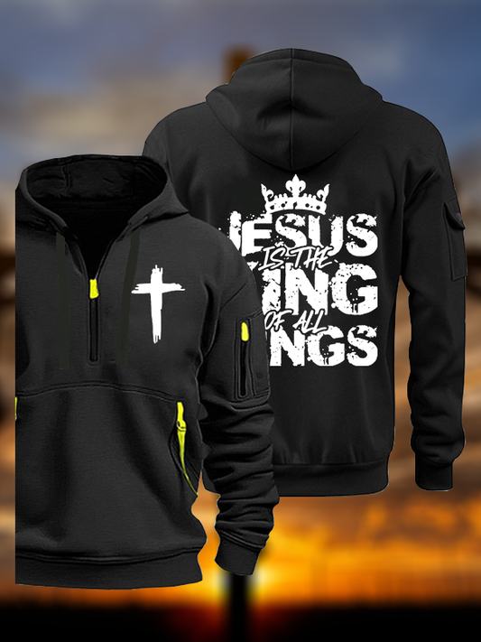 Jesus Christ Is King Jesus God Christian Zipper Hoodies
