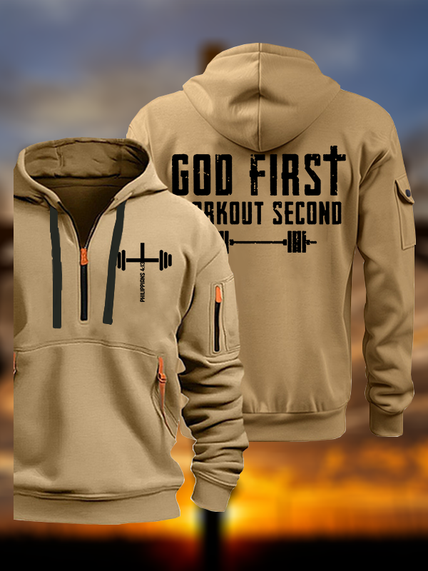 God First Workout Second Jesus God Christian Zipper Hoodies